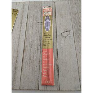 Vintage J&P Coats Neck Opening Metal Zipper 20" Lilac 91